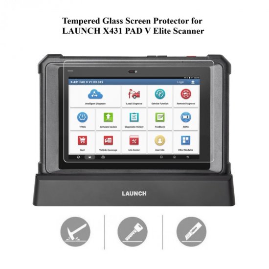 Tempered Glass Screen Protector for LAUNCH X431 PAD V Elite